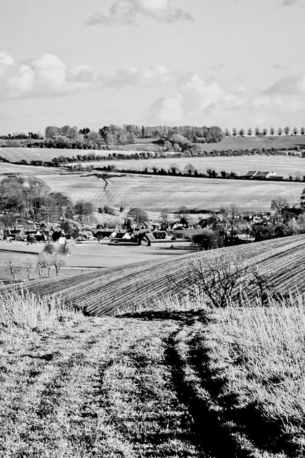 Aldbourne from the North-West BW