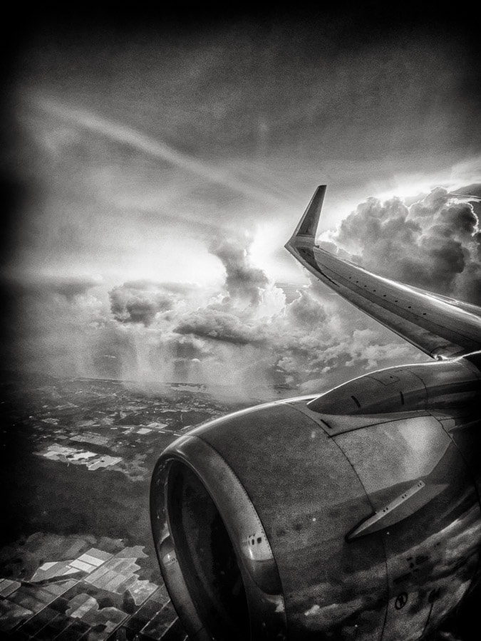 Having flown through the wall of thunderstorms on UA1142 I got a view off to the South West. The aircraft was over Eisenhower, Florida.